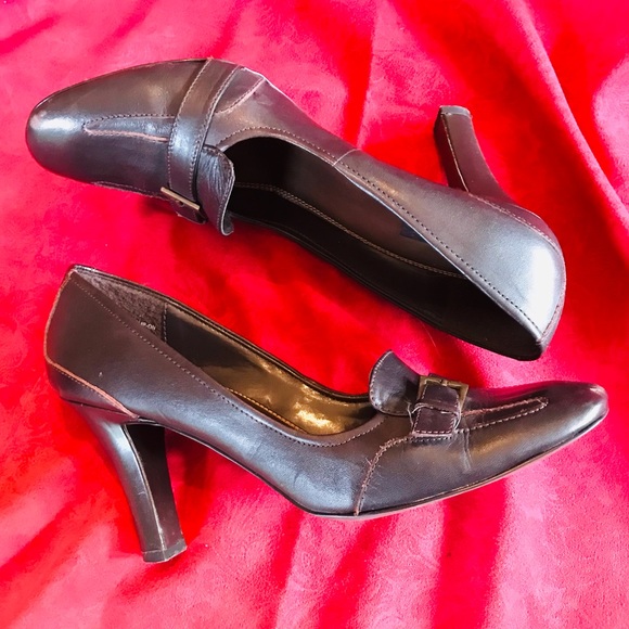 Victoria Spenser pumps, brown leather, size 8 - Picture 2 of 10